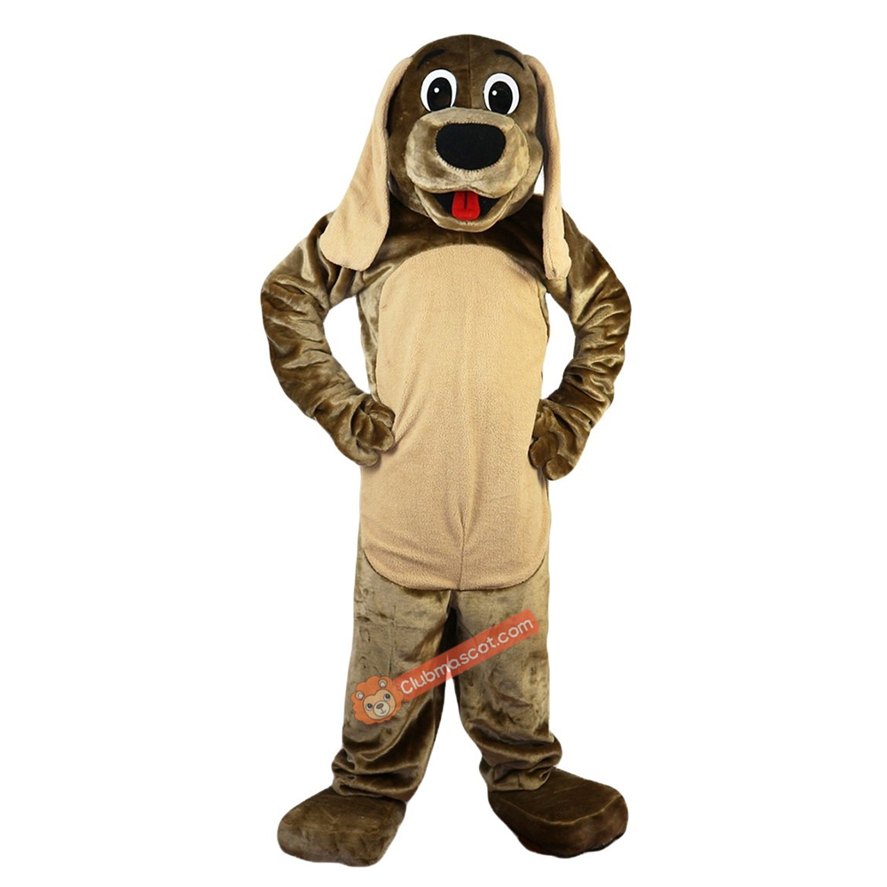 Brown Dog Cartoon Mascot Costume, Brown Dog Cartoon Costume