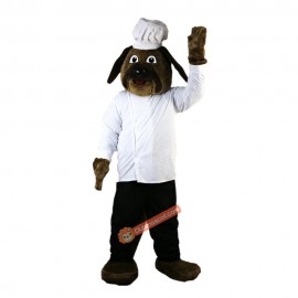 Brown Dog Chef Cook Mascot Costume, Brown Dog Chef Cook Costume