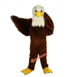 Brown Eagle Bird Cartoon Mascot Costume, Brown Eagle Bird Cartoon Costume