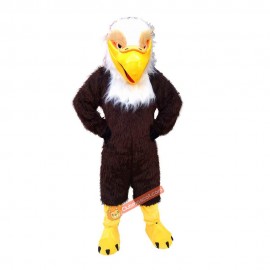 Brown Eagle Cartoon Mascot Costume, Brown Eagle Cartoon Costume