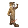 Brown Leopard Panther Cartoon Mascot Costume, Brown Leopard Panther Cartoon Costume