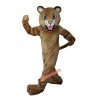 Brown Leopard Panther Cartoon Mascot Costume, Brown Leopard Panther Cartoon Costume