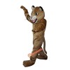 Brown Leopard Panther Cartoon Mascot Costume, Brown Leopard Panther Cartoon Costume