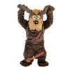 Brown Long Hairy Dog Cartoon Mascot Costume, Brown Long Hairy Dog Cartoon Costume