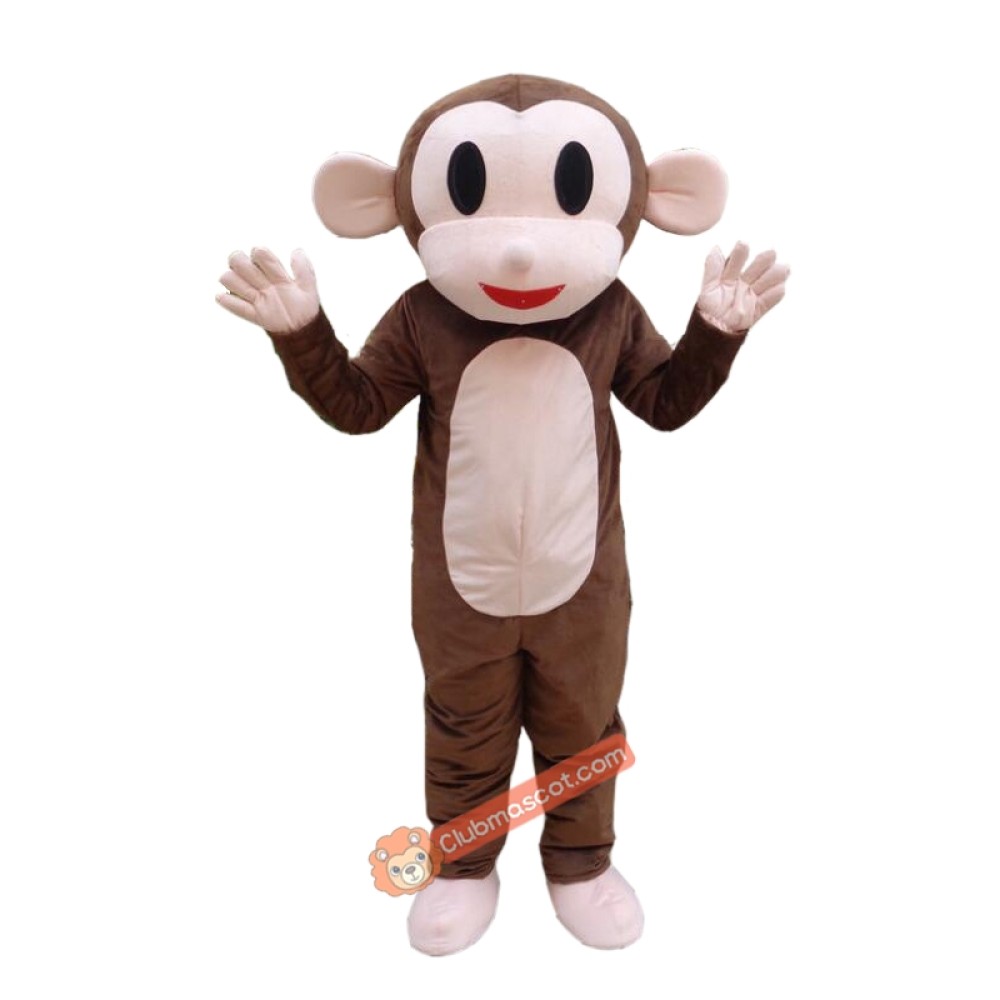 Brown Monkey Custom Mascot Costume, Brown Monkey Custom Costume