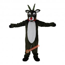 Brown Moose Elk Wapiti Deer Cartoon Mascot Costume, Brown Moose Elk Wapiti Deer Cartoon Costume