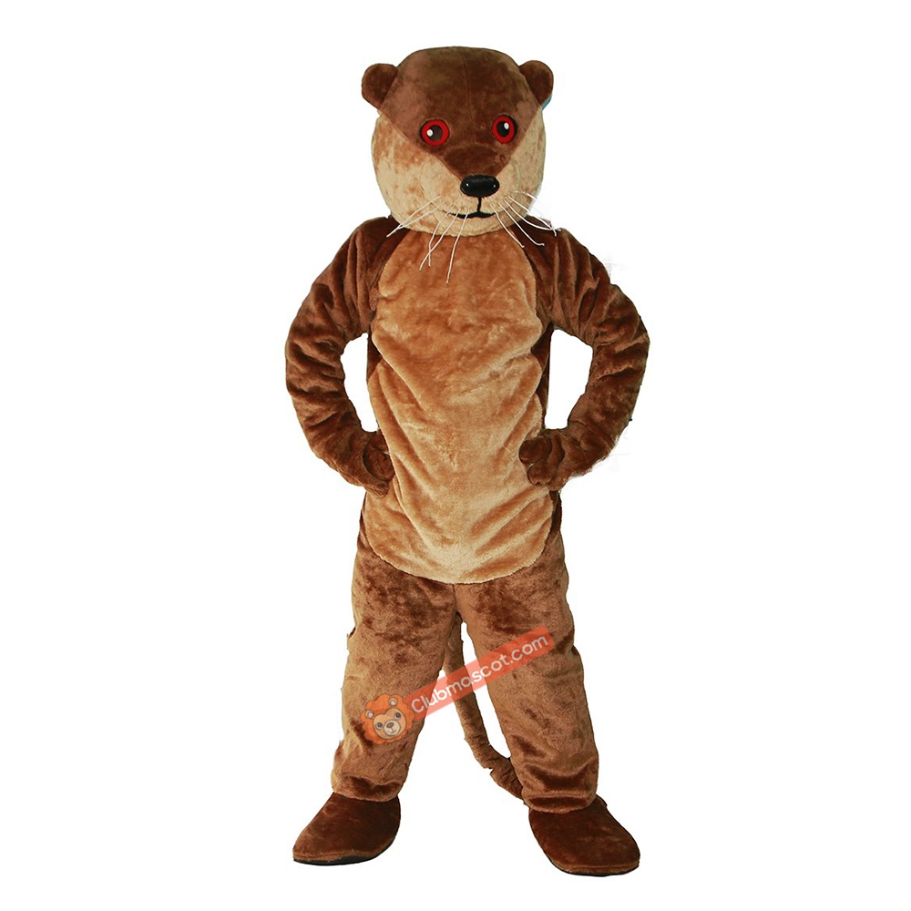 Brown Otter Mascot Costume, Brown Otter Costume