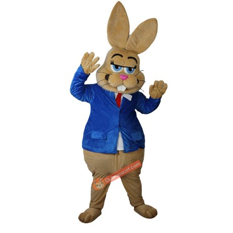 Brown Rabbit Bunny Cartoon Mascot Costume, Brown Rabbit Bunny Cartoon Costume