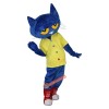 Cartoon Blue Cat Mascot Costume, Cartoon Blue Cat Costume