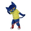 Cartoon Blue Cat Mascot Costume, Cartoon Blue Cat Costume