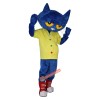 Cartoon Blue Cat Mascot Costume, Cartoon Blue Cat Costume