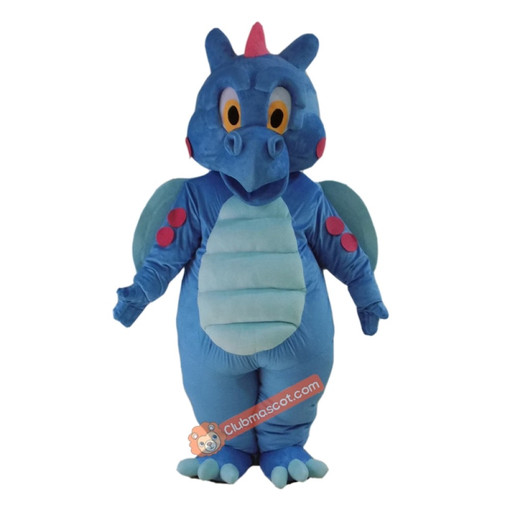 Cartoon Dragon Blue Dinosaur Mascot Costume, Cartoon Dragon Blue Dinosaur Costume