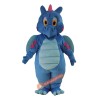 Cartoon Dragon Blue Dinosaur Mascot Costume, Cartoon Dragon Blue Dinosaur Costume