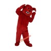 Cartoon Red Bulldog Fierce Vicious Dog Mascot Costume, Cartoon Red Bulldog Fierce Vicious Dog Costume