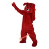 Cartoon Red Bulldog Fierce Vicious Dog Mascot Costume, Cartoon Red Bulldog Fierce Vicious Dog Costume