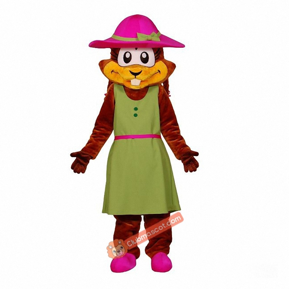 Chipmunk girl Mascot Costume, Chipmunk girl Costume