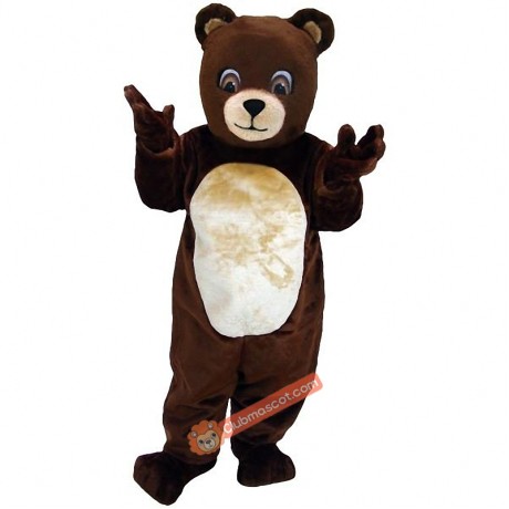 Chocolate Bear Lightweight Mascot Costume, Chocolate Bear Costume