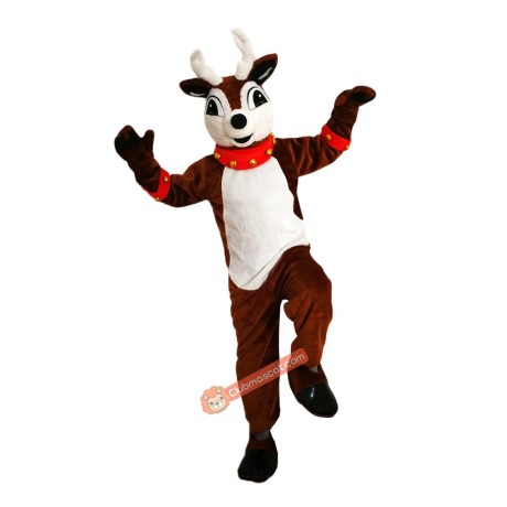 Christmas Elk Cartoon Mascot Costume, Christmas Elk Cartoon Costume