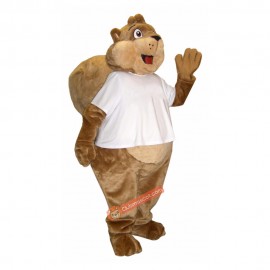 Chubby Squirrel Mascot Costume, Chubby Squirrel Costume