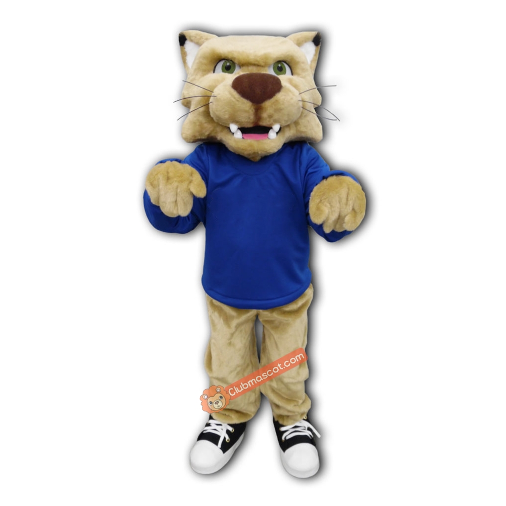 College Cute Bobcat Mascot Costume, College Cute Bobcat Costume