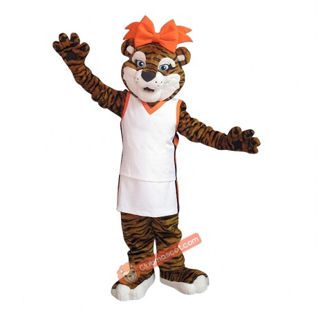 College Girl Tiger Mascot Costume, College Girl Tiger Costume