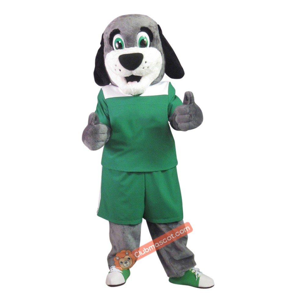 College Lovely Friendly Dog Mascot Costume, College Lovely Friendly Dog Costume