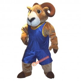 College Power Ram Mascot Costume, College Power Ram Costume