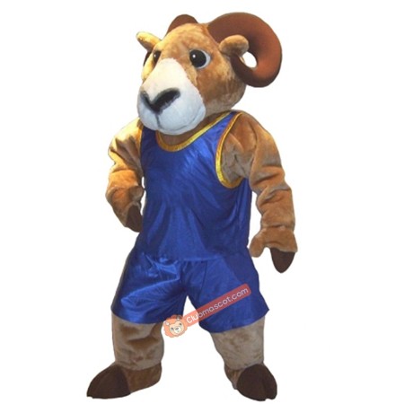 College Power Ram Mascot Costume, College Power Ram Costume