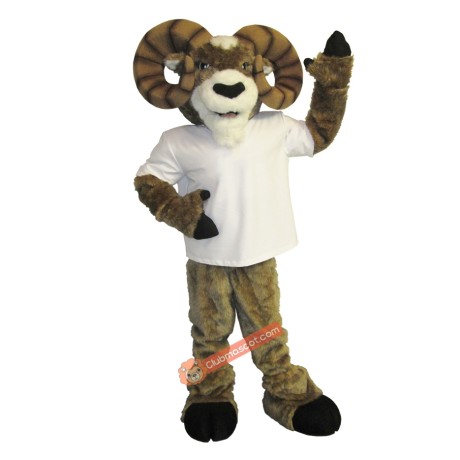 College Power Ram Mascot Costume, College Power Ram Costume