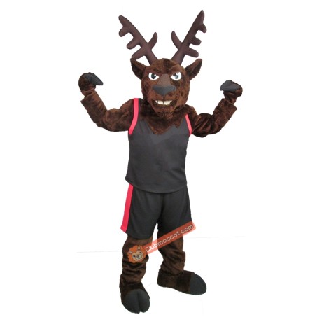 College Tough Elk Mascot Costume, College Tough Elk Costume