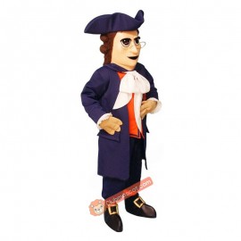 Colonial Man Mascot Costume, Colonial Man Costume