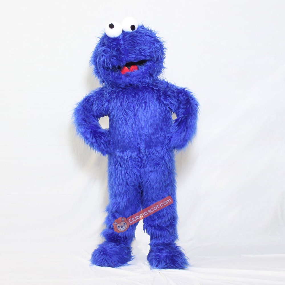 Cookie Monster Blue Mascot Costume, Cookie Monster Blue Costume