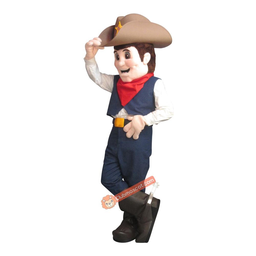 Cowboy Mascot Costume, Cowboy Costume