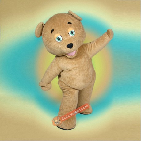 Curly Teddy Bear Mascot Costume, Curly Teddy Bear Costume