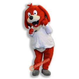 Custom Red Dog Mascot Costume, Custom Red Dog Costume