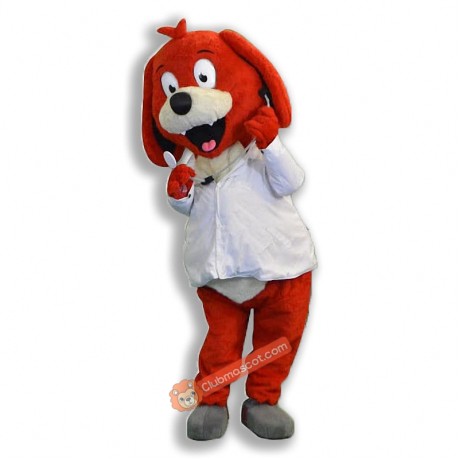 Custom Red Dog Mascot Costume, Custom Red Dog Costume