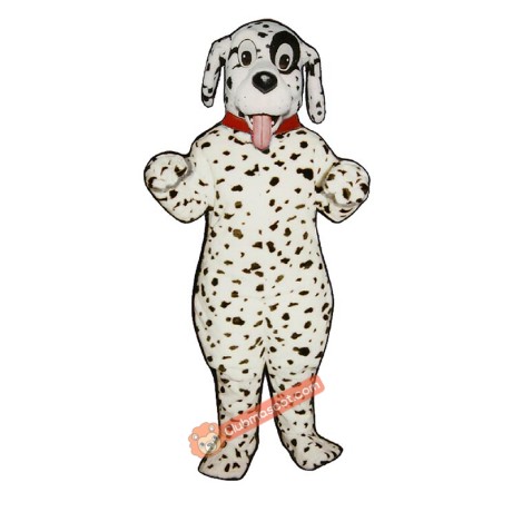 Cute Dalmatian With Collar Mascot Costume, Cute Dalmatian With Collar Costume