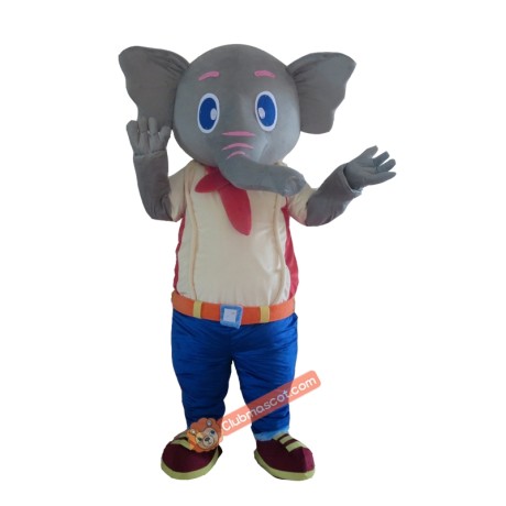 Cute Grey Elephant Mascot Costume, Cute Grey Elephant Costume