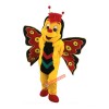 Cute Happy Butterfly Mascot Costume, Cute Happy Butterfly Costume