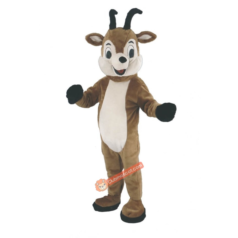 Cute Happy Chamois Mascot Costume, Cute Happy Chamois Costume