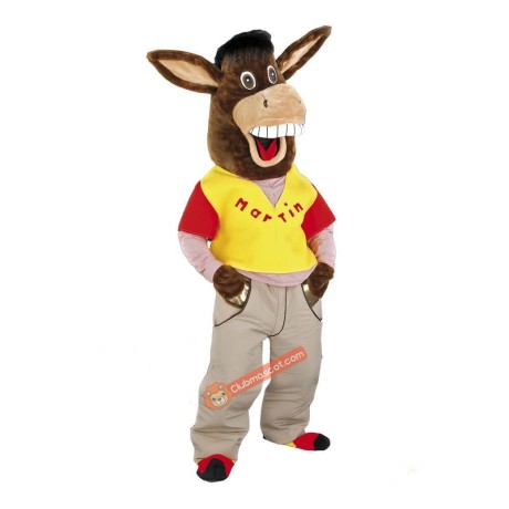 Cute Happy Donkey Mascot Costume, Cute Happy Donkey Costume