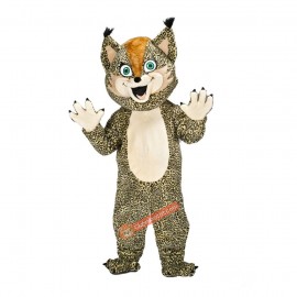 Cute Happy Leopard Mascot Costume, Cute Happy Leopard Costume