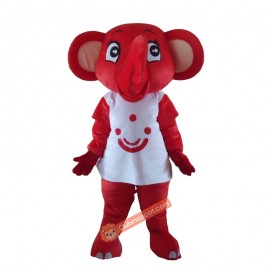 Cute Red Elephant Mascot Costume, Cute Red Elephant Costume