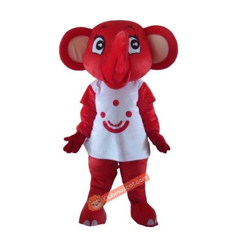 Cute Red Elephant Mascot Costume, Cute Red Elephant Costume