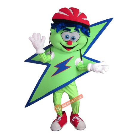 Cycling Bolt Mascot Costume, Cycling Bolt Costume