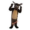 Dark Brown Elk Cartoon Mascot Costume, Dark Brown Elk Cartoon Costume