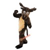 Dark Brown Elk Cartoon Mascot Costume, Dark Brown Elk Cartoon Costume