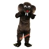 Deep Brown Gopher Mole Cartoon Mascot Costume, Deep Brown Gopher Mole Cartoon Costume