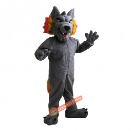 Domineering Wolf Mascot Costume, Domineering Wolf Costume