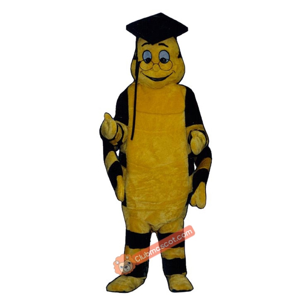 Educated Worm Mascot Costume, Educated Worm Costume